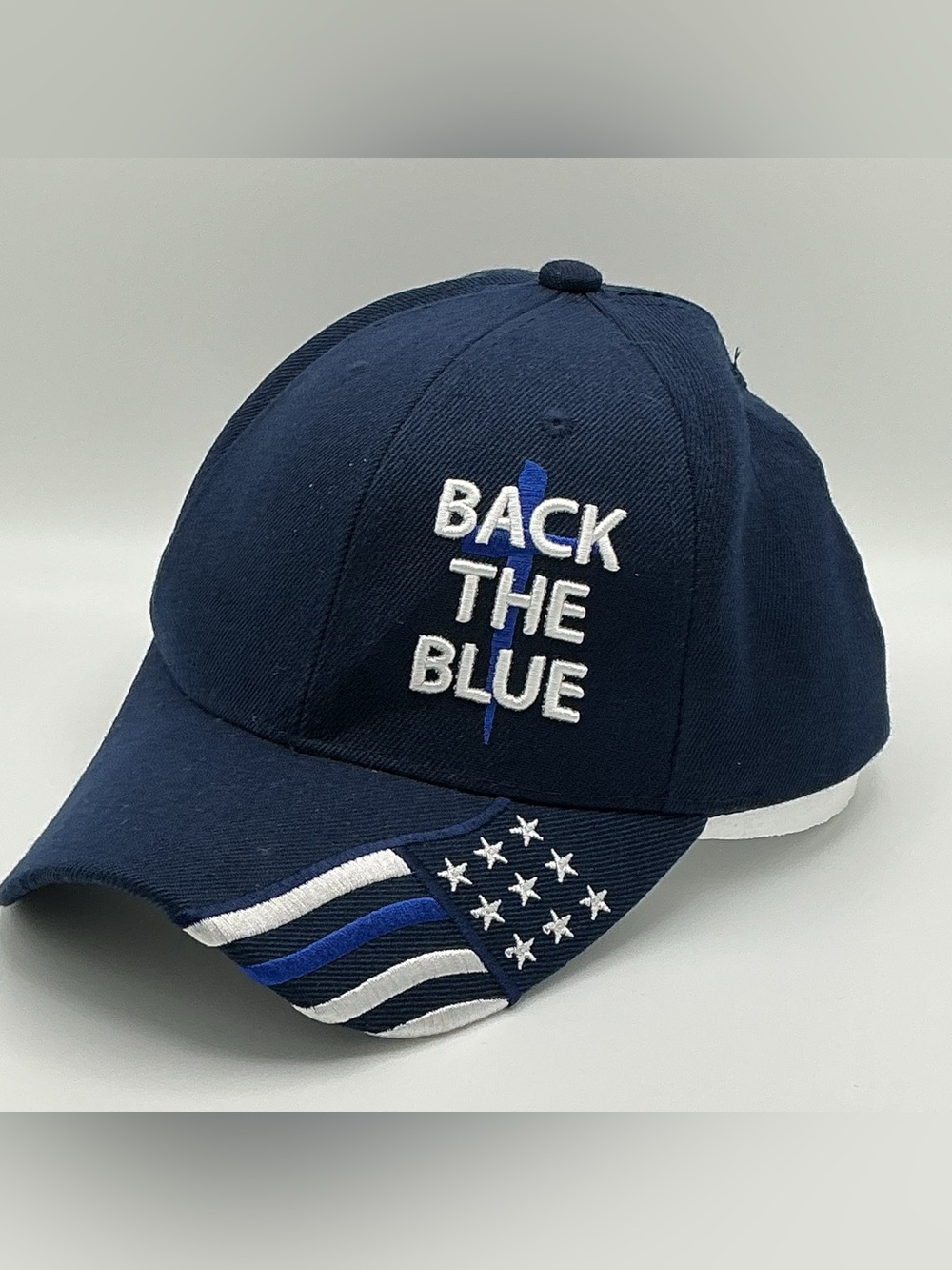 USA Headwear Back The Blue Police Support Adjustable Baseball Hat Strapback Cap